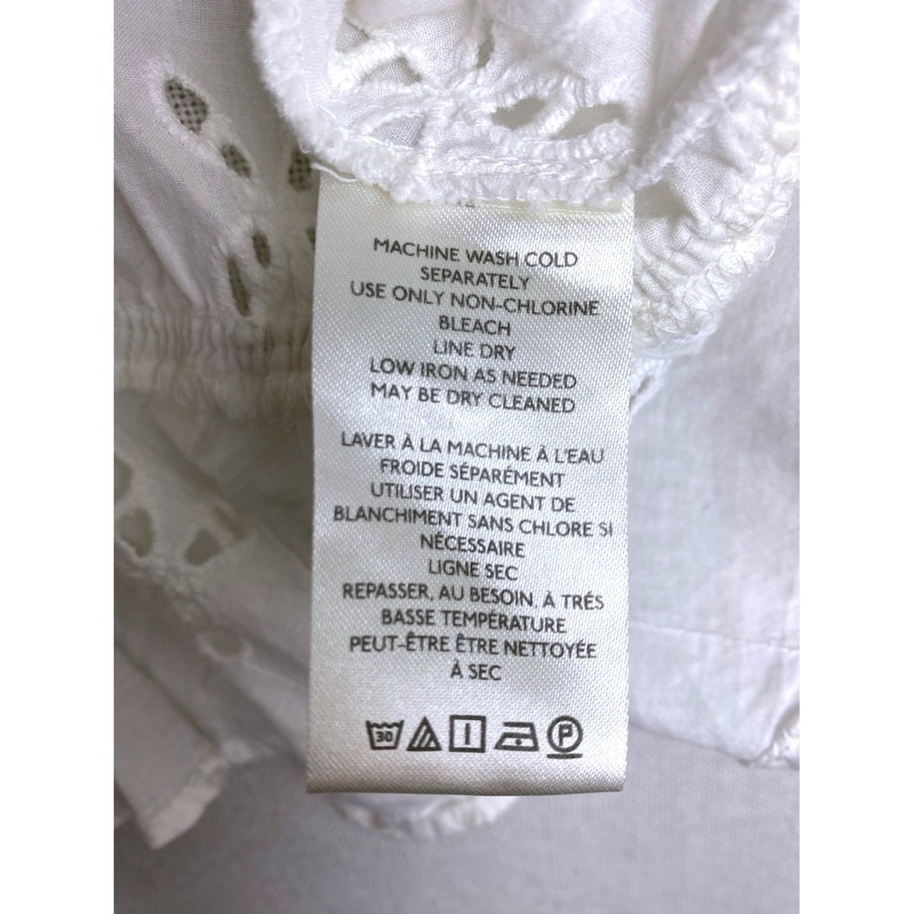 Free People Eyelet Crop Top Coquette Cottagecore Babydoll Size S - Picture 7 of 8